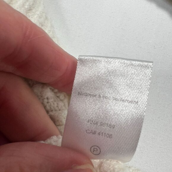 ATM Anthony Thomas Melillo Cable Knit Crew Neck Sweater Pullover Ivory Small - Picture 16 of 16